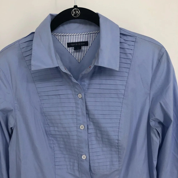 Tommy Hilfiger blue tux cotton shirt Medium. - Picture 2 of 6